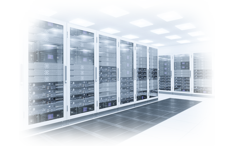 A photo of server racks