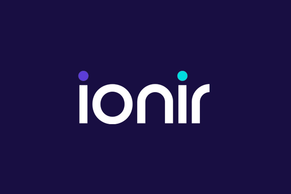 ionir logo on purple background